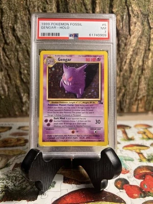 1999 Pokemon Gengar 5/62 Fossil Holo PSA 7 - Image 1 of 2