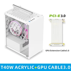 Mini ITX Black Case 7L Gaming Computer Chassis Compact transparent PC Support SF - Picture 1 of 19