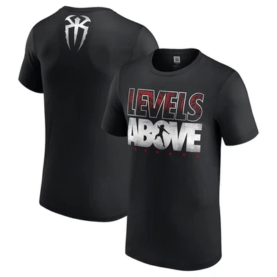 WWE Men's Graphic Wrestling T-Shirt Roman Reigns Black Top - New - Image 1 of 3