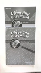 Abeka - Observing God's World. Teacher Keys, Test, Quiz+worksheet. 6th Grade. - Picture 1 of 5
