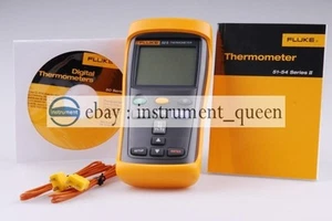 Termómetro digital de doble entrada Fluke 52 II con dos termopares 80PK-1 F52-2 - Imagen 1 de 3