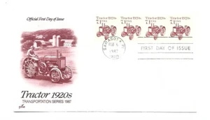 2127 7,1c Tractor Serie de Transporte ArtCraft Tira de 4 FDC - Imagen 1 de 1