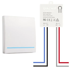 433mhz Receiver Module Wireless Light Switch No Wiring Long Distance Remote - Picture 1 of 17