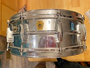 Vintage Early ‘60s Pre-Serial Chrome Over BRASS Super Ludwig No. 400  5”x14” - Picture 1 of 10