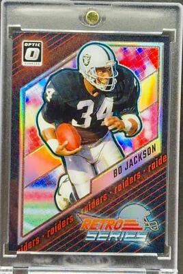 Tarjeta de inversión refractor retro Bo Jackson RARA SSP RAIDERS COMO NUEVA Foto 1 de 2