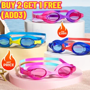 Kids Silicone Anti Fog Swimming Goggles HD Waterproof Diving Glasses UK YK. - Picture 1 of 40