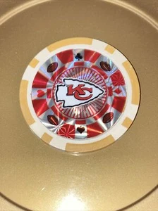 Kansas City Chiefs NFL Poker Chip Oro Edición Coleccionista Casino 11.5g Amarillo - Imagen 1 de 2