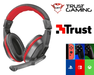 CUFFIE CUFFIA TRUST GAMING XBOX PS4 PC ZIVA MICROFONO JACK GAME AUDIO COMPUTER - Immagine 1 di 4
