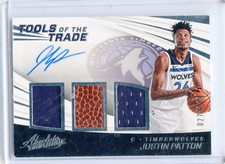 2017-18 ABSOLUTE #TT3-JP JUSTIN PATTON AUTOGRAPH JERSEY, ROOKIE RC #27/149 