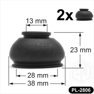 2 x Universal Rubber 13/28/23 Ball joint dust covers boots track rod end Car Van - Picture 1 of 4