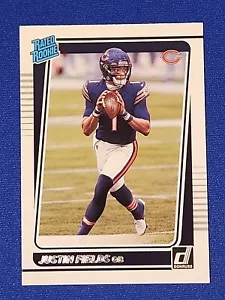 2021 Panini Donruss Football Justin Fields Base RC Rated Rookie #253 NM - Picture 1 of 2