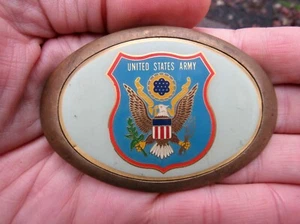 Hebilla de cinturón de colección del ejército de los Estados Unidos 1983 insignia militar barón latón rara en muy buen estado+ - Imagen 1 de 4