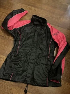WOMANS JOE ROCKET 100% RAIN PROOF HOT PINK BLACK MOTORCYCLE JACKET ONLY L RS-2 - Picture 1 of 17
