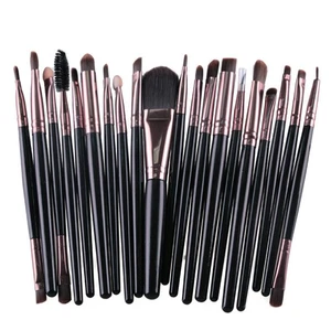 20 Stck. Professionelle Make-up Pinsel Foundation Pinsel Kit Kosmetik Werkzeuge Schwarz - Bild 1 von 3