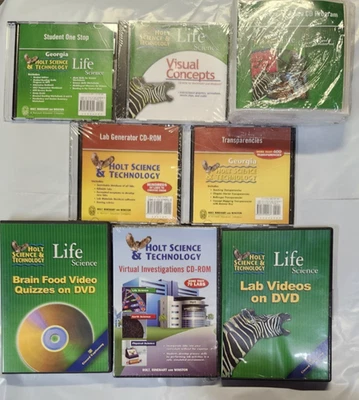 Holt Science & Technology / LIFE SCIENCE / Teacher's Resources Set of 8 DVD/CD-R - Image 1 of 4