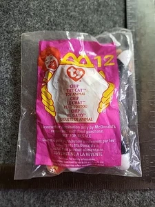 McDonald's Happy Meal Mini Ty Beanie Baby 1999 #12 Chip The Cat - Picture 1 of 2