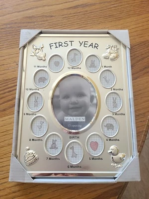 Marco de fotos collage de primer año para bebé Malden International Designs - Nuevo LEER  Foto 1 de 4