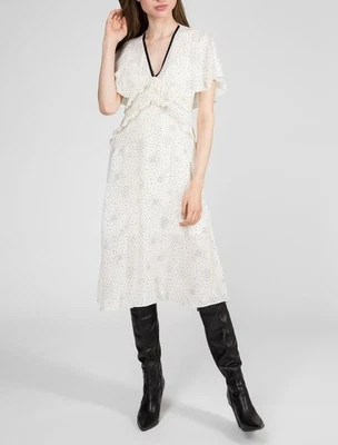 Vestido para mujer Maje talla 38 FR/M estampado con volantes cuello en V MFPRO01043 Foto 1 de 4