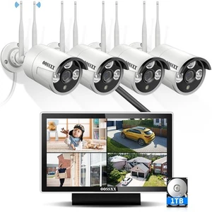 All-in-One Monitor & 2-Antennas Enchance Outdoor Security Camera System Wirel... - Picture 1 of 9