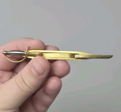 VNT Espada Cisne Corbata Clip Barra Mediados de Siglo Corbata Soporte Corbata Accesorio Foto 1 de 4