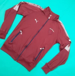 Rare Vintage FERRARI x PUMA Jacket Lightweight Track Jacket Maroon Red Small S - Picture 1 of 11
