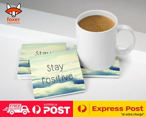COASTER COFFEE DRINKING MAT|HIPSTER POSITIVE QUOTE #23 - Picture 1 of 21