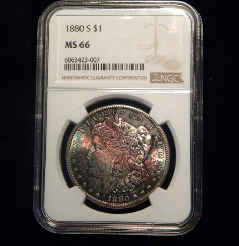 1880-S MORGAN DOLLAR NGC MS66 - BEAUTIFUL TONING! Cover