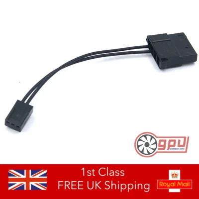Fan to Molex Power Adapter - Molex Fan to Motherboard Fan Header Adapter Cable - Image 1 of 4