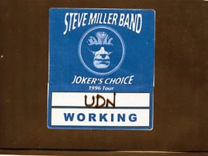 Steve Miller Band - Joker's Choice 1996 Tour Satin Backstage Crew Pass 1st Night - Bild 1 von 1