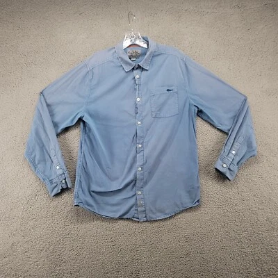 Camisa Salt Life Para Hombre Mediana Abotonada Manga Larga Camisa Azul Foto 1 de 4