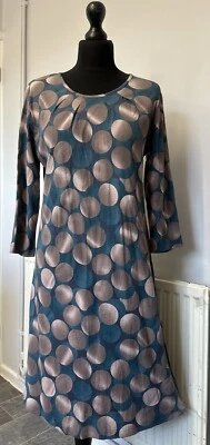 ADINI 100% COTTON STRETCHY JERSEY LADIES SHIFT WIGGLE TUNIC SUN DRESS L UK 16 - Image 1 of 4