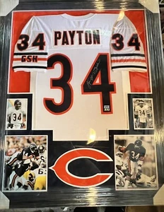 Walter Payton Signed Autographed Framed Jersey Chicago Bears COA - Picture 1 of 2