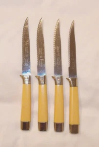 Vintage Regent Sheffield England Stainless 4 Steak Knives - Picture 1 of 3