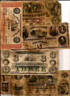 6 REPRODUCTION antiqued U.S. Civil War era Note paper money bills lot Z