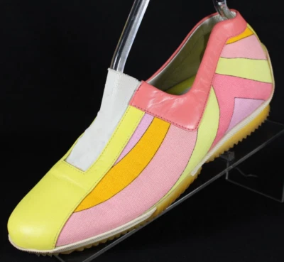 Zapatillas planas EMILIO PUCCI multicolor geométricas de lona baja 38,5 Foto 1 de 4