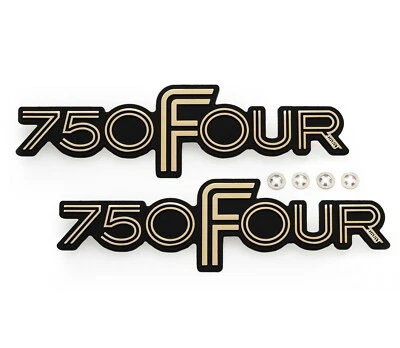 Emblemas de cubierta lateral Honda CB750F - Metal - Juego de 2 - 87127-392-000 - 1975-1978 Foto 1 de 2
