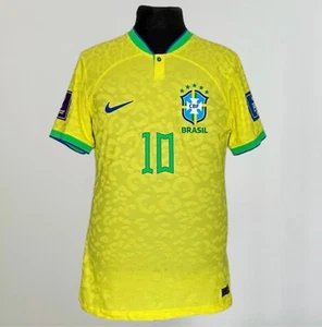 BRASIL MATCH SHIRT WORLD CUP 2022 NEYMAR JR - Picture 1 of 6