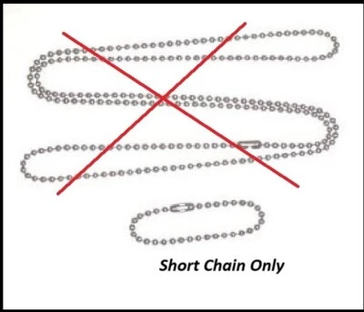 Juego de cadena o cadena militar con cuentas de bola de acero inoxidable de 2,4 mm envío gratuito Foto 1 de 4