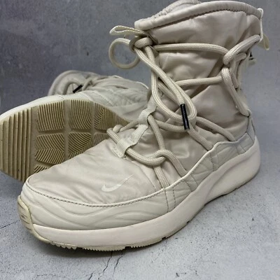 Nike Womens Tanjun High Rise Boots Sz 8.5 M White Winter Sneaker Shoe AO0355-003 - Image 1 of 4