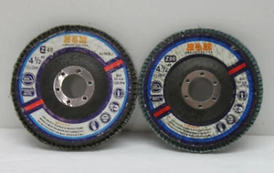 ⭐ Lot Of 2 H&M Zirconia Flap Disc 4-1/2" X 7/8" - 40 Grit & 80 Grit Jumbo - Picture 1 of 2