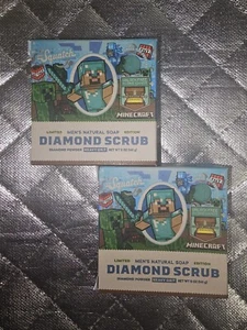 Dr.Squatch Soap Minecraft Diamond Scrub Lot Of 2 - Picture 1 of 1