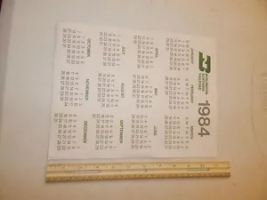 CALENDARIO FERROVIE DEL NORD BURLINGTON 1984 VENDITE E ASSISTENZA - Foto 1 di 2