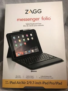 ZAGG Messenger Folio Tablet Keyboard Case iPad Air/Air 2/9.7-inch iPad Pro/iPad - Picture 1 of 13