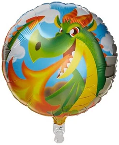 Dragons Medieval Fantasy Kids Birthday Party Decoration 18" Round Mylar Balloon - Picture 1 of 1