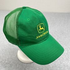 John Deere Hat Cap Green Snap Back Mesh K Products Trucker Embroidered Adult