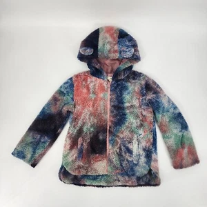 Tucker + Tate Girl's Jacket Size 8 Zipper Hood Lined Pocket Tie Dye Long Sleeves - Picture 1 of 9