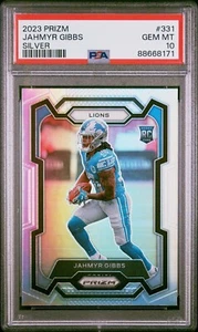 2023 Prizm Jahmyr Gibbs Silver Prizm (RC) #331 PSA 10 LIONS - Imagen 1 de 2
