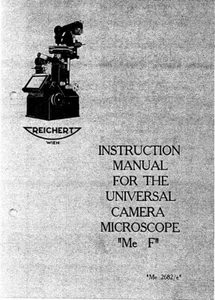 Reichert MeF Microscope user manual 1954 - PDF / Mikroskop Gebrauchsanweisung - Bild 1 von 9