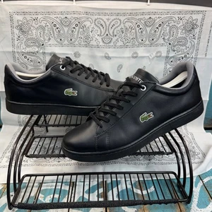 Zapatillas deportivas estilo de vida de cuero negro Lacoste Hydez para hombre talla 10 - Imagen 1 de 9