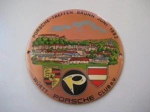 Plakette Württembergische Porsche Club Porsche Treffen Brünn 1992 aus Sammlung - Bild 1 von 2